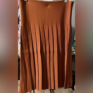 Elegant A-Line Skirt in Rust